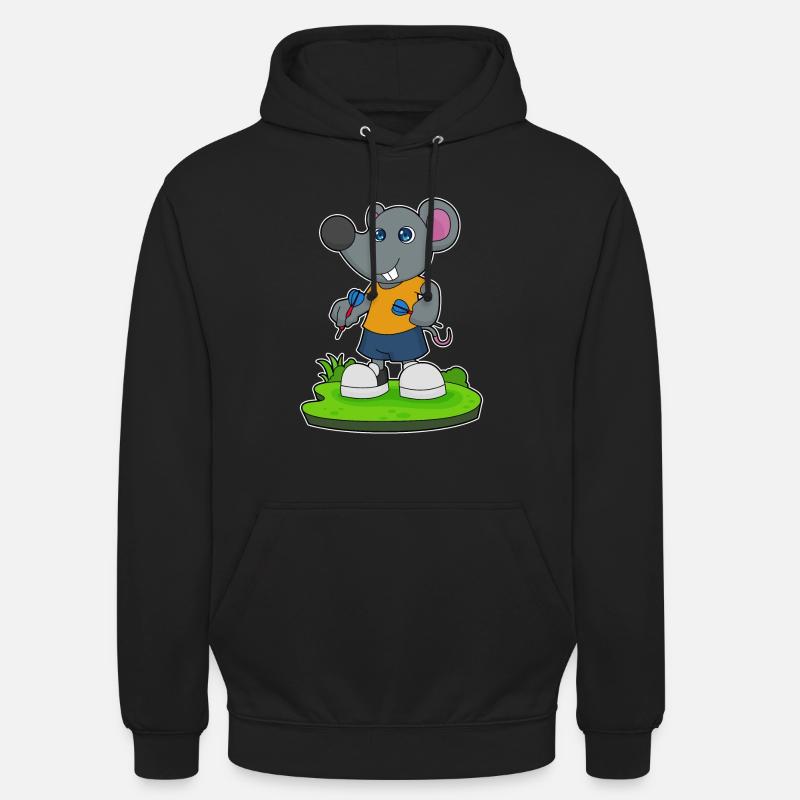 Maus Dart Dartpfeil - Unisex Hoodie - Schwarz