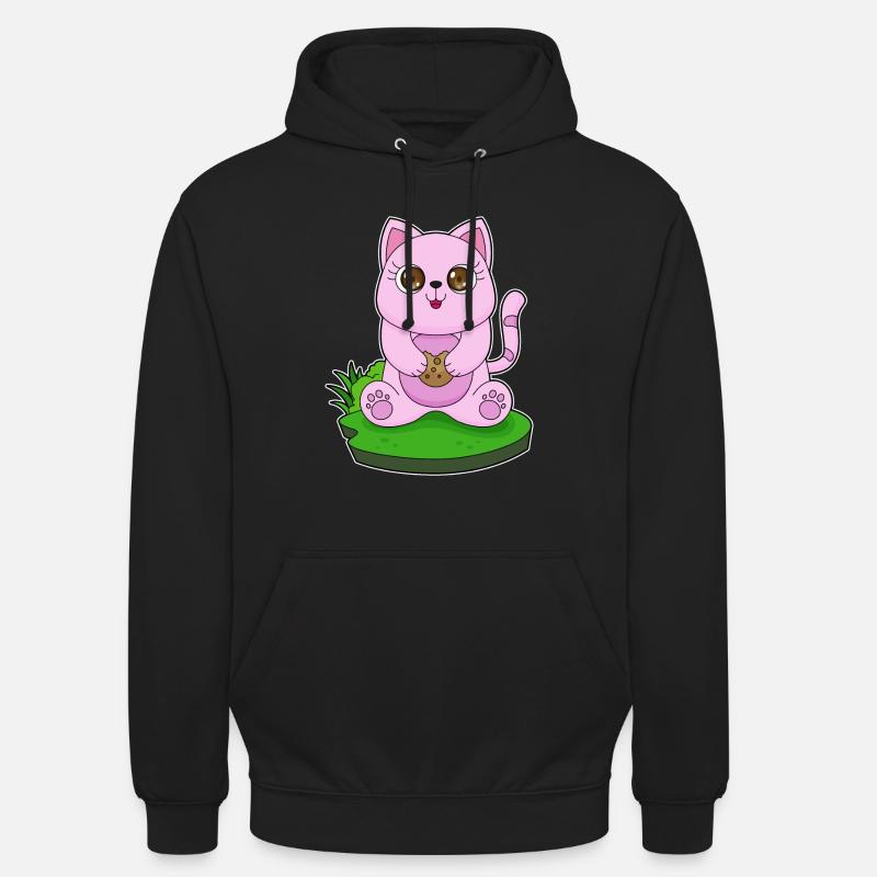 Cookie chat - Sweat-shirt à capuche unisexe - noir