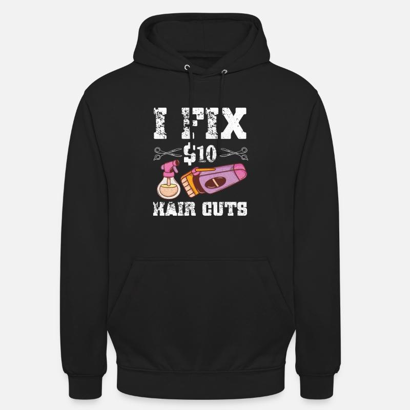 Barbier Coiffeur Coiffeur Coiffeur Barbier - Sweat-shirt à capuche unisexe - noir