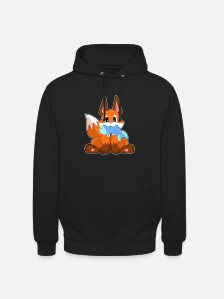 Fox fish - Unisex Hoodie - black
