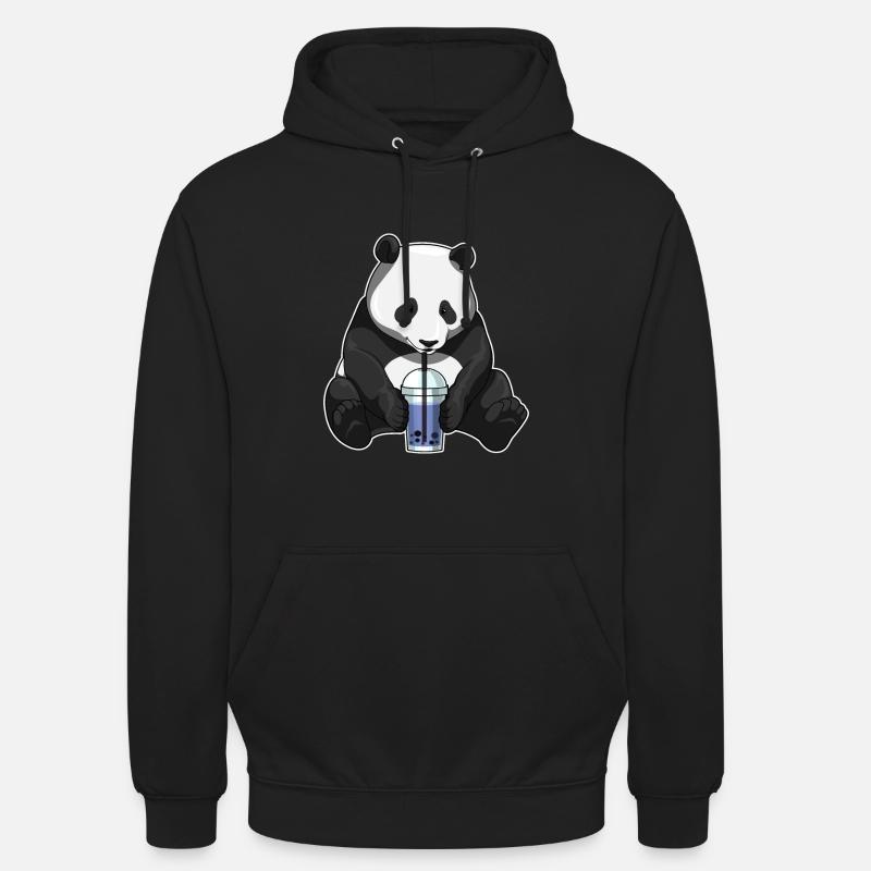 Panda Bubble Tea - Sweat-shirt à capuche unisexe - noir