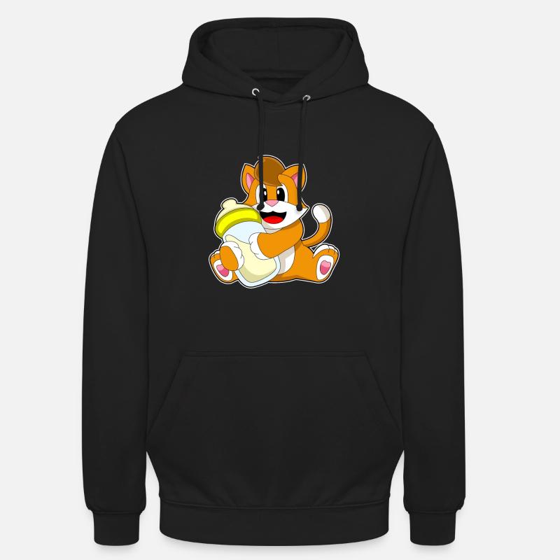 Lait biberon pour chat - Sweat-shirt à capuche unisexe - noir