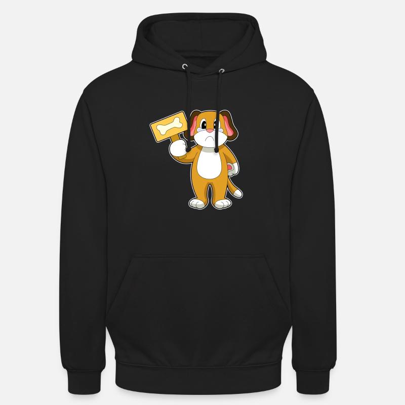 Os de chien - Sweat-shirt à capuche unisexe - noir
