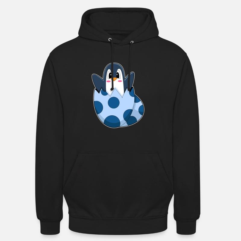Pinguin Ei - Unisex Hoodie - Schwarz