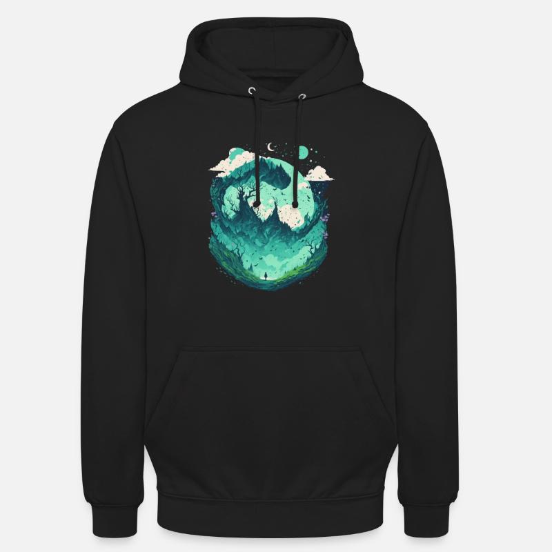 Fantasie Wunderland Märchenwald - Unisex Hoodie - Schwarz