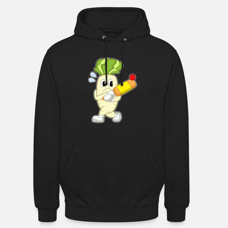 Radieschen Cricket Cricketschläger - Unisex Hoodie - Schwarz