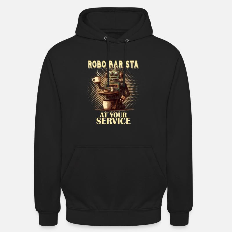 Robobarista Robot de cuisson de café - Sweat-shirt à capuche unisexe - noir