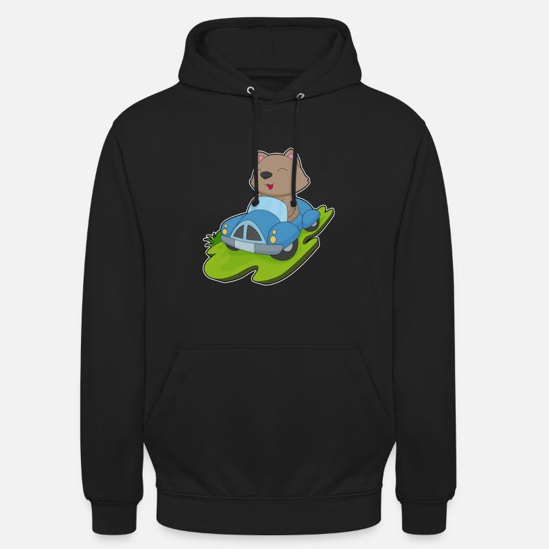 Voiture de chat - Sweat-shirt à capuche unisexe - noir