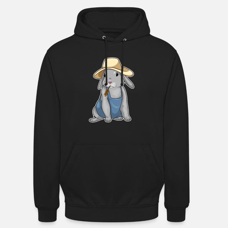 Blé éleveur de lapins - Sweat-shirt à capuche unisexe - noir