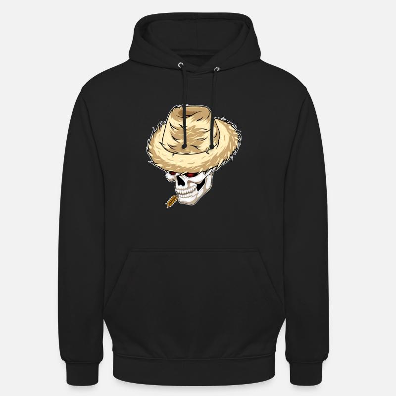 Ferme de blé Skull Farmer - Sweat-shirt à capuche unisexe - noir