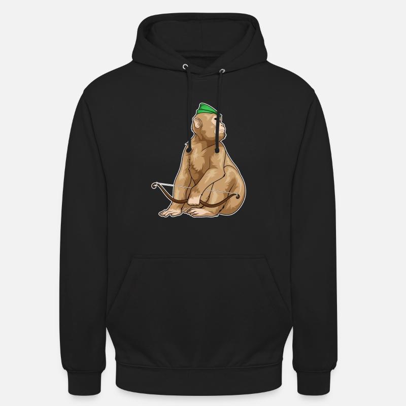 Arc Monkey Archer - Sweat-shirt à capuche unisexe - noir