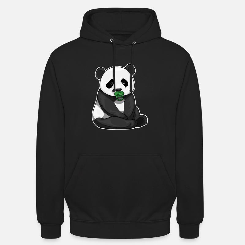 Sucette panda - Sweat-shirt à capuche unisexe - noir