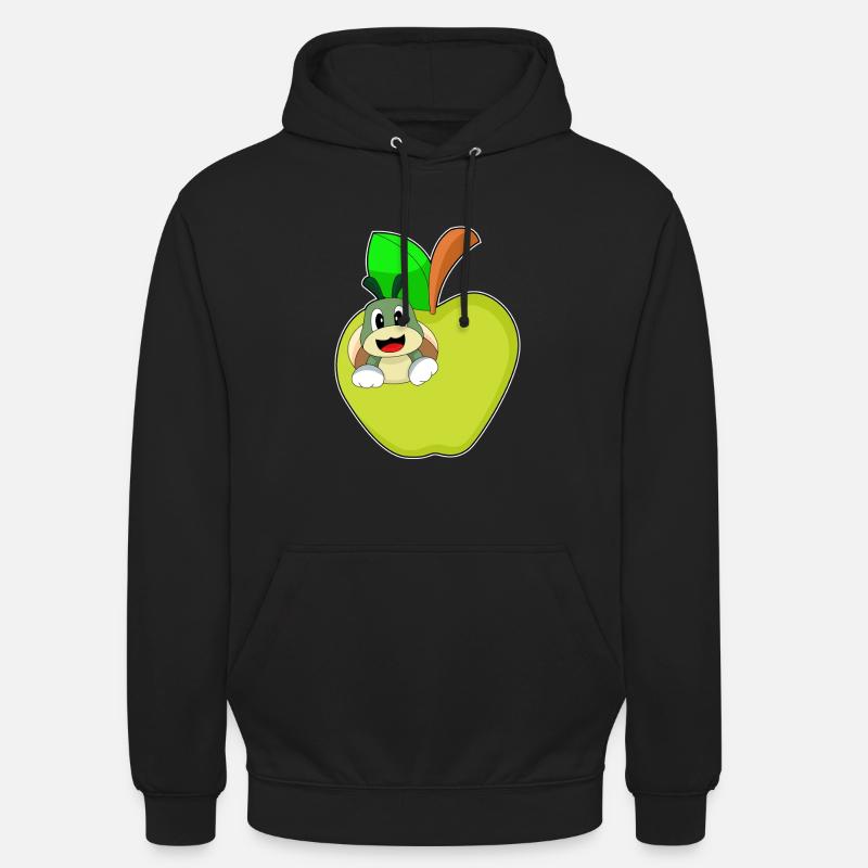 Pomme chenille - Sweat-shirt à capuche unisexe - noir