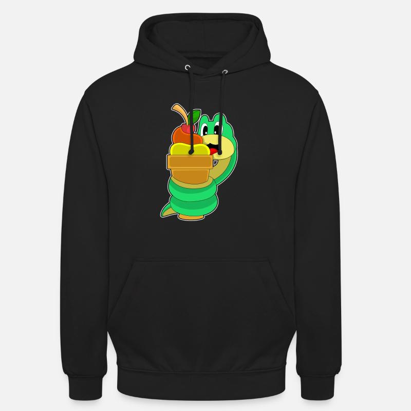 Crème glacée gaufre serpent - Sweat-shirt à capuche unisexe - noir