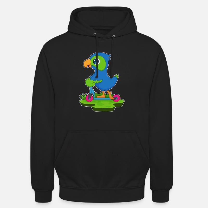 Rouleau de perroquet - Sweat-shirt à capuche unisexe - noir