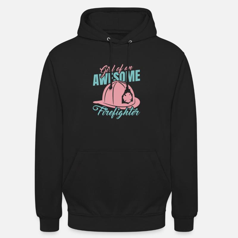 Fille d’un grand pompier - Sweat-shirt à capuche unisexe - noir