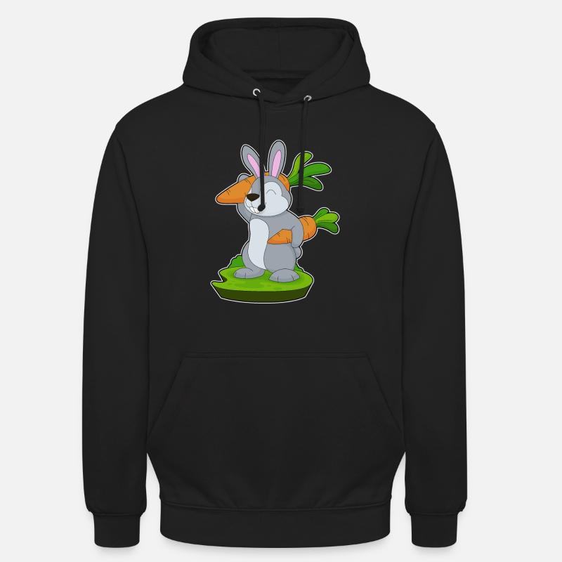 Carottes lapin - Sweat-shirt à capuche unisexe - noir