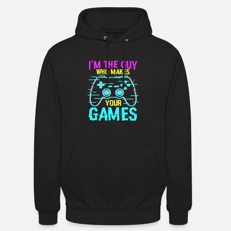 Dicton de programmeur de jeux - Sweat-shirt à capuche unisexe - noir