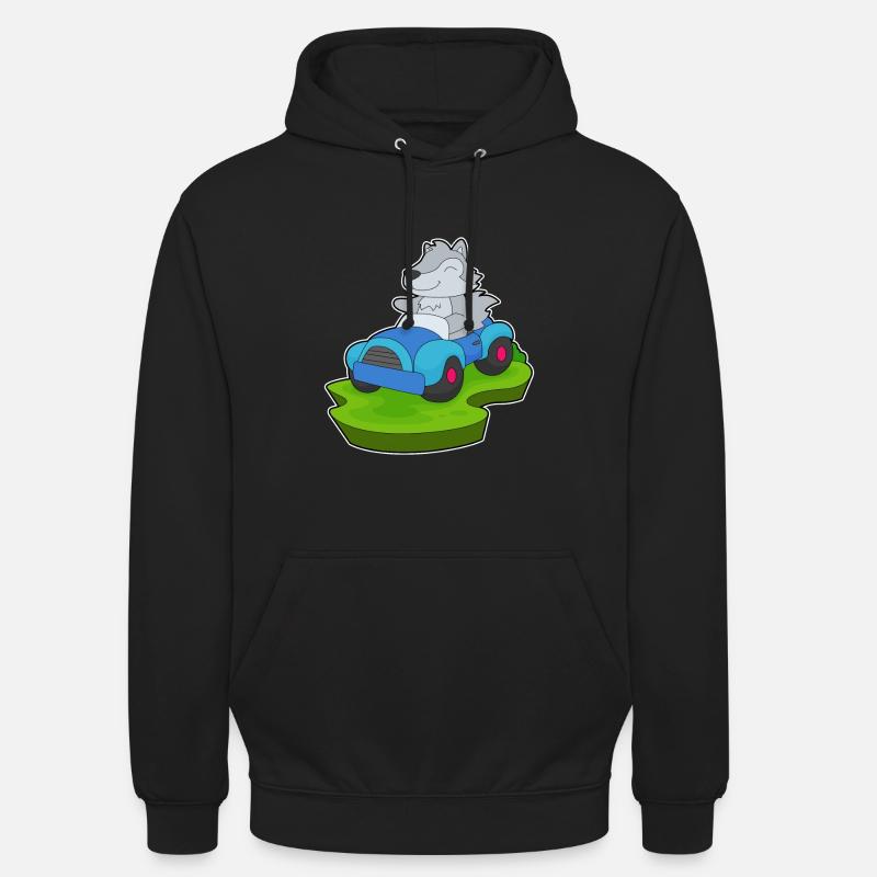 Wolf Auto - Unisex Hoodie - Schwarz
