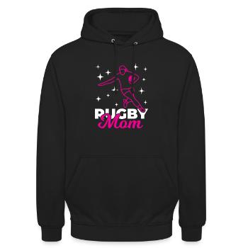 Rugby Mom - Unisex Hoodie - black - Front - Alina (178cm) & Michal (187cm)