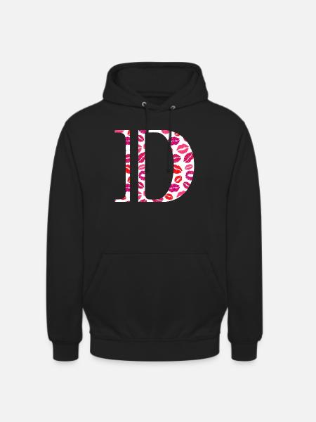 Letter d kisses - Unisex Hoodie - black