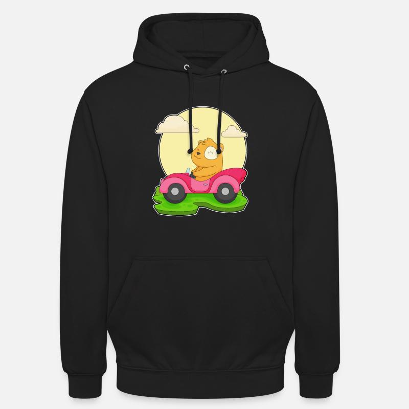 Hamster Auto - Unisex Hoodie - Schwarz