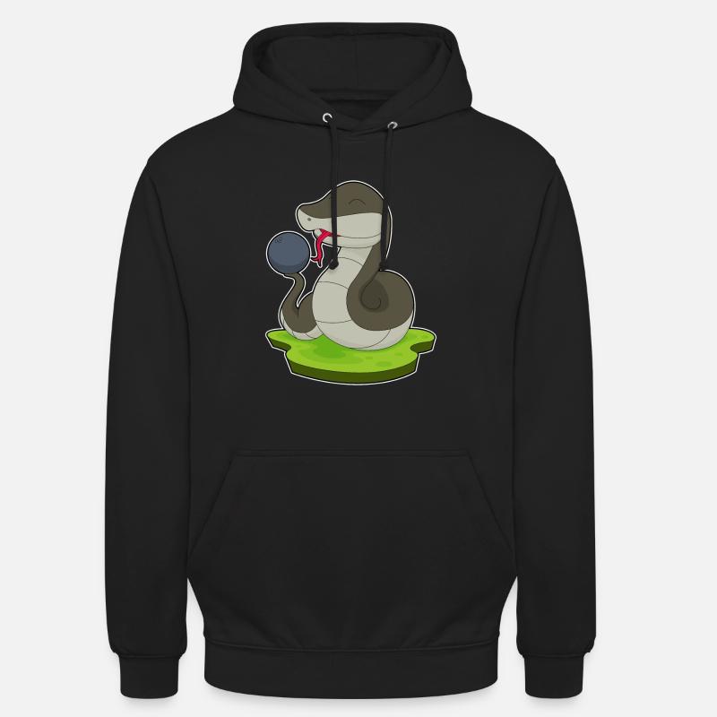 Snake Bowling Boule de bowling - Sweat-shirt à capuche unisexe - noir