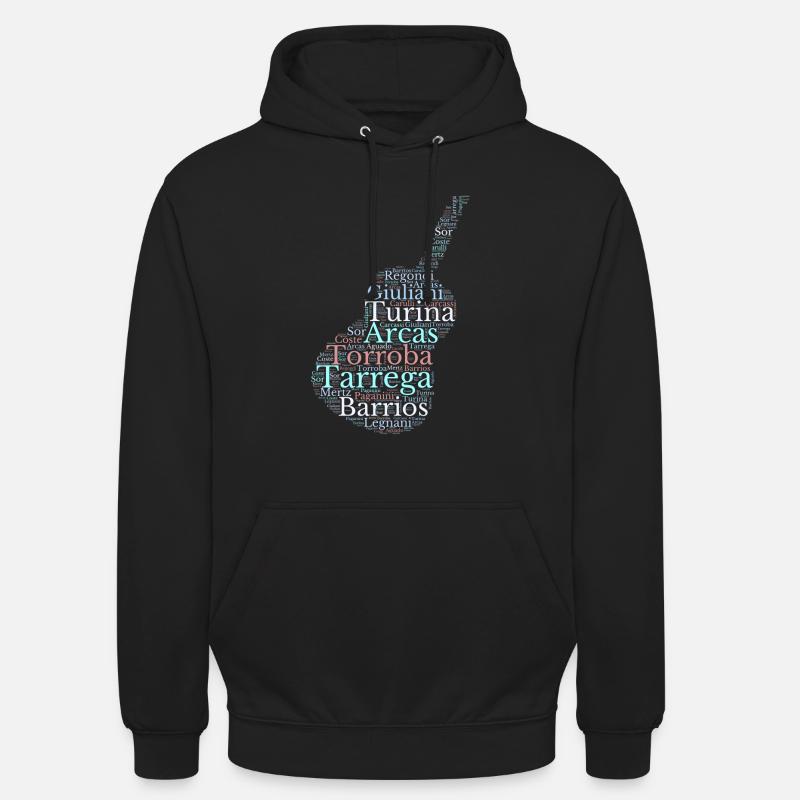 Composers for Spanish Classical Guitar - Unisex Hoodie - black