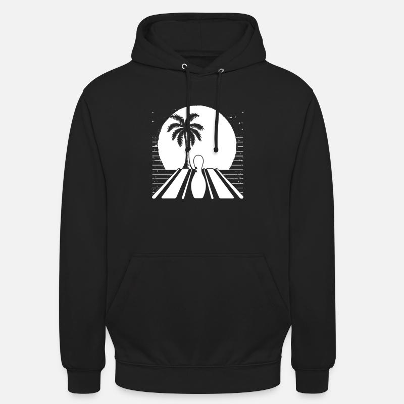 Graphismes de bowling - Sweat-shirt à capuche unisexe - noir