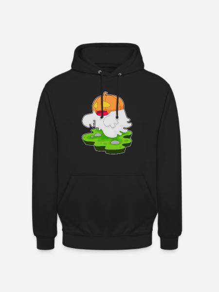Ghost Halloween Pumpkin - Unisex Hoodie - black