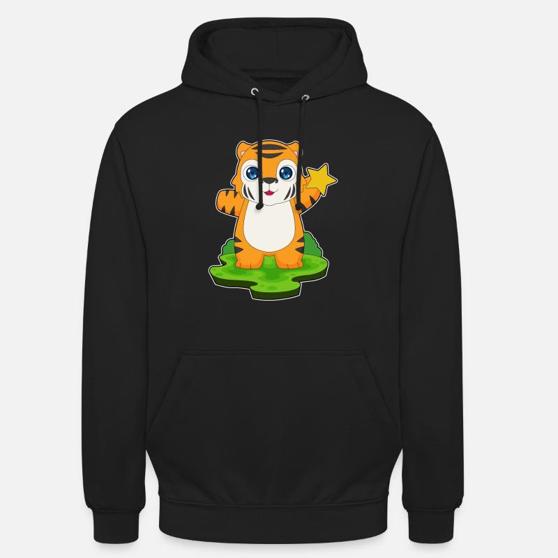 Étoile du Tigre - Sweat-shirt à capuche unisexe - noir