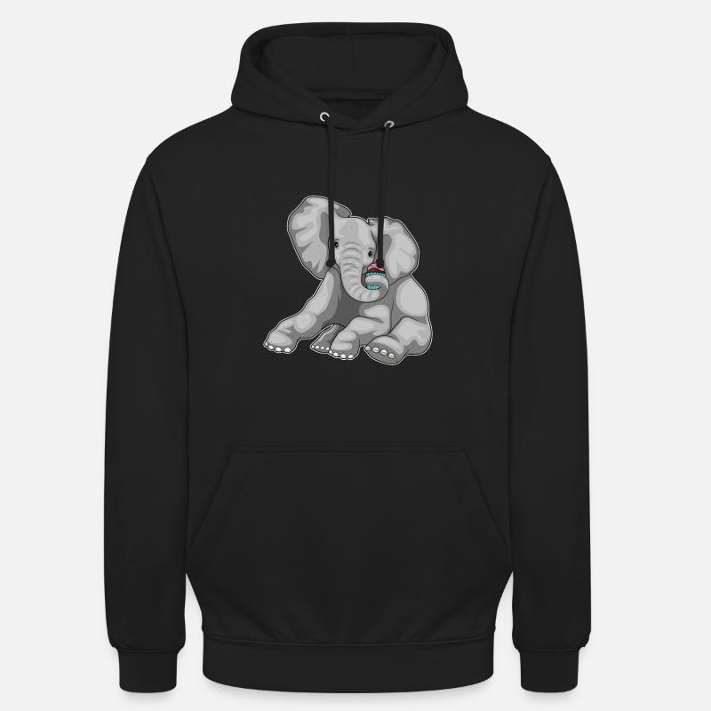 Cupcake éléphant - Sweat-shirt à capuche unisexe - noir