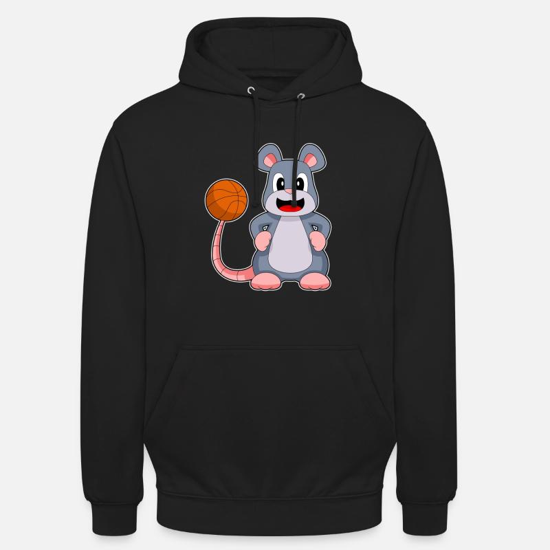 Souris Basketteur Basketteur - Sweat-shirt à capuche unisexe - noir