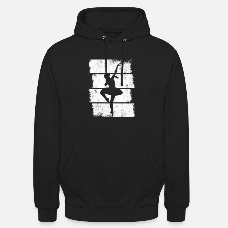 Dessin de danseuse de ballet - Sweat-shirt à capuche unisexe - noir