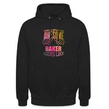 cuisson - Sweat-shirt à capuche unisexe - noir - Devant - Alina (178cm) & Michal (187cm)
