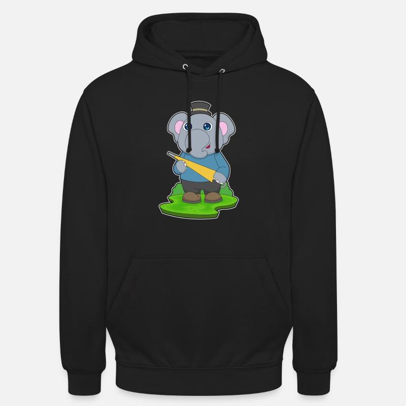 Elephant Rain Umbrella - Unisex Hoodie - black