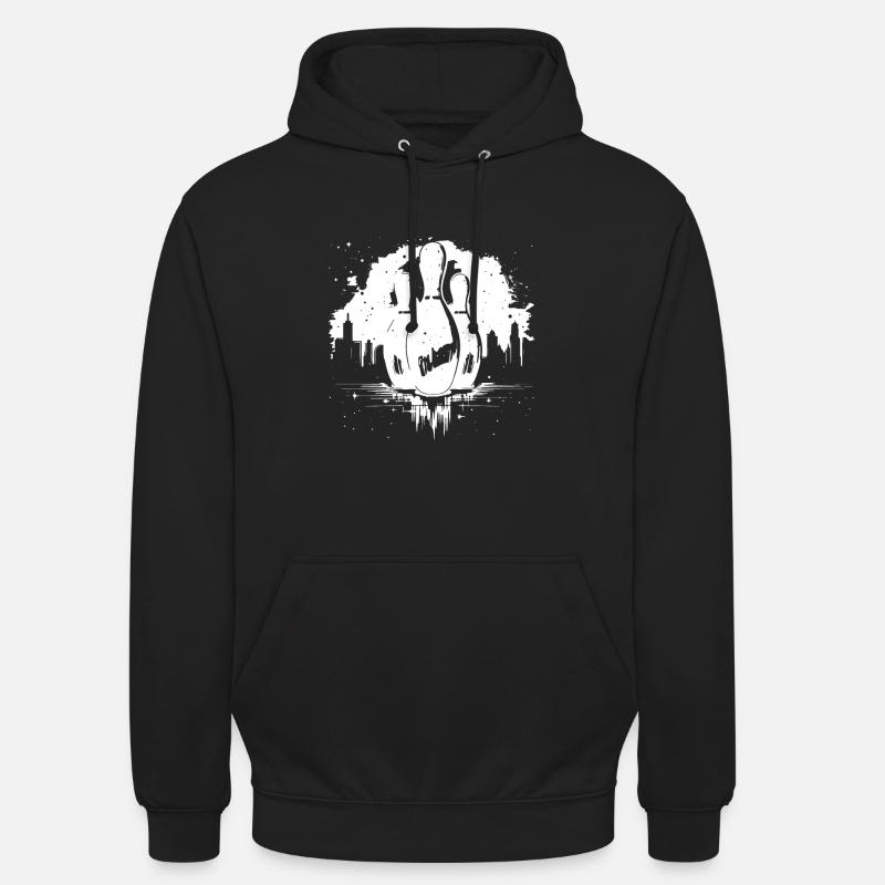 Dessin de bowling - Sweat-shirt à capuche unisexe - noir