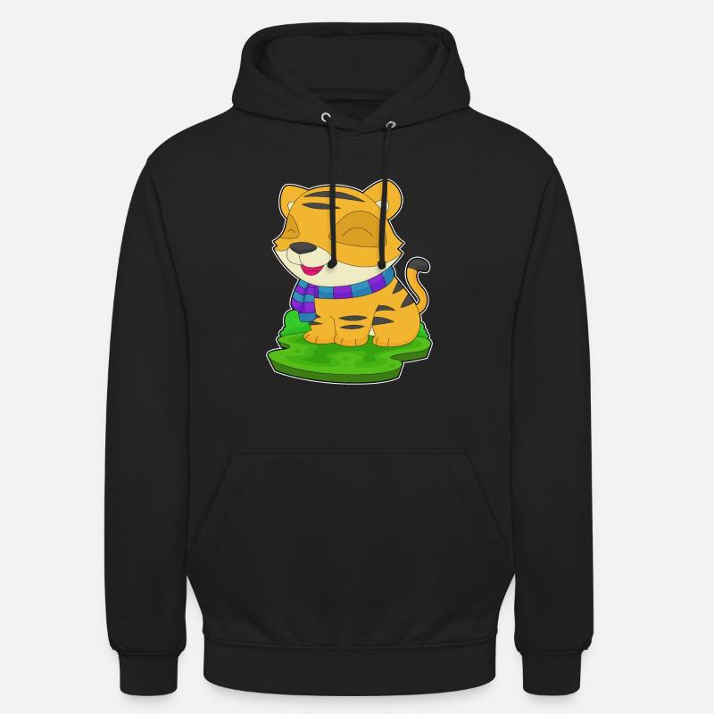 Écharpe Tigre - Sweat-shirt à capuche unisexe - noir