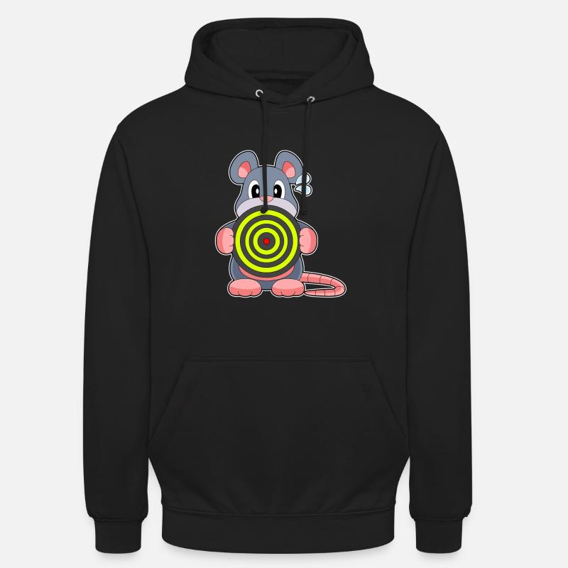 Cible de fléchettes de souris - Sweat-shirt à capuche unisexe - noir