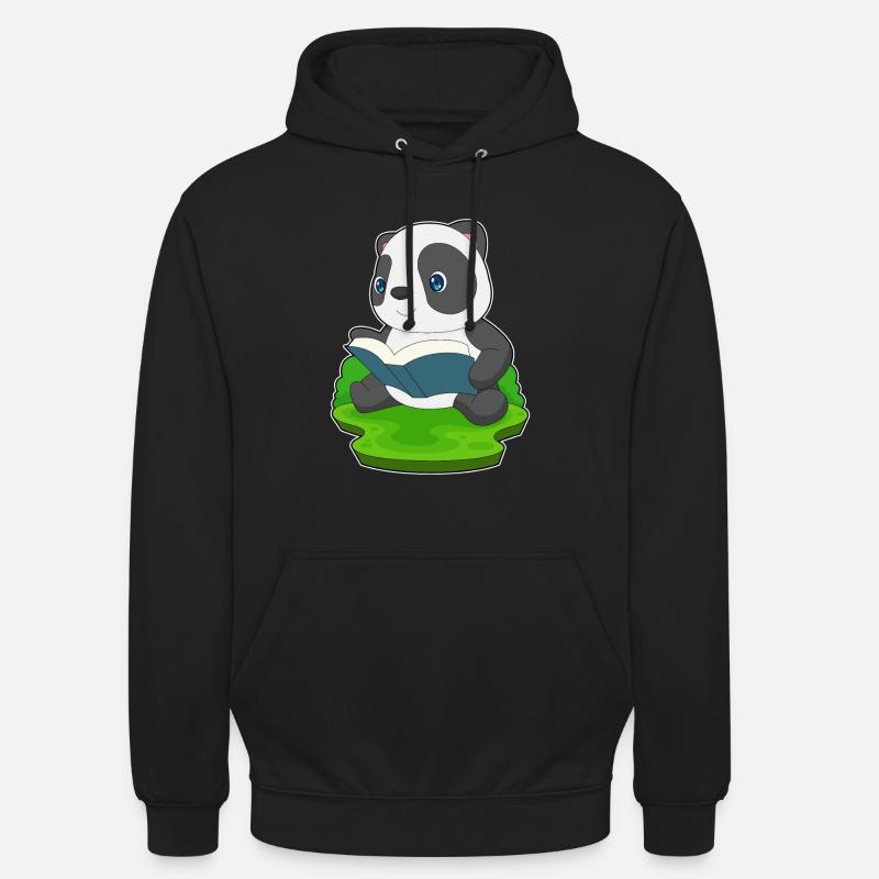 Panda Buch - Unisex Hoodie - Schwarz