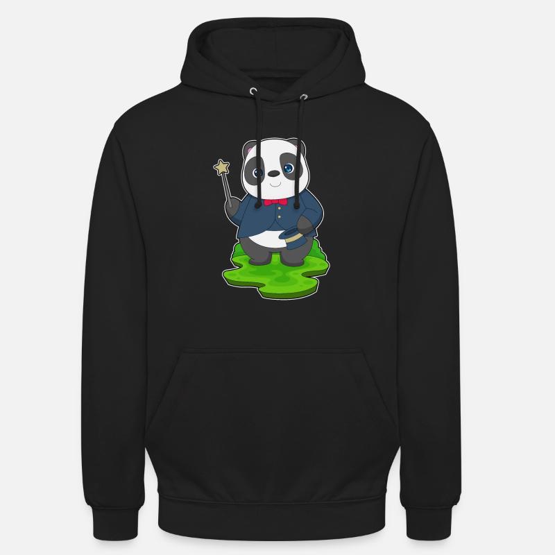 Baguette de sorcier panda - Sweat-shirt à capuche unisexe - noir