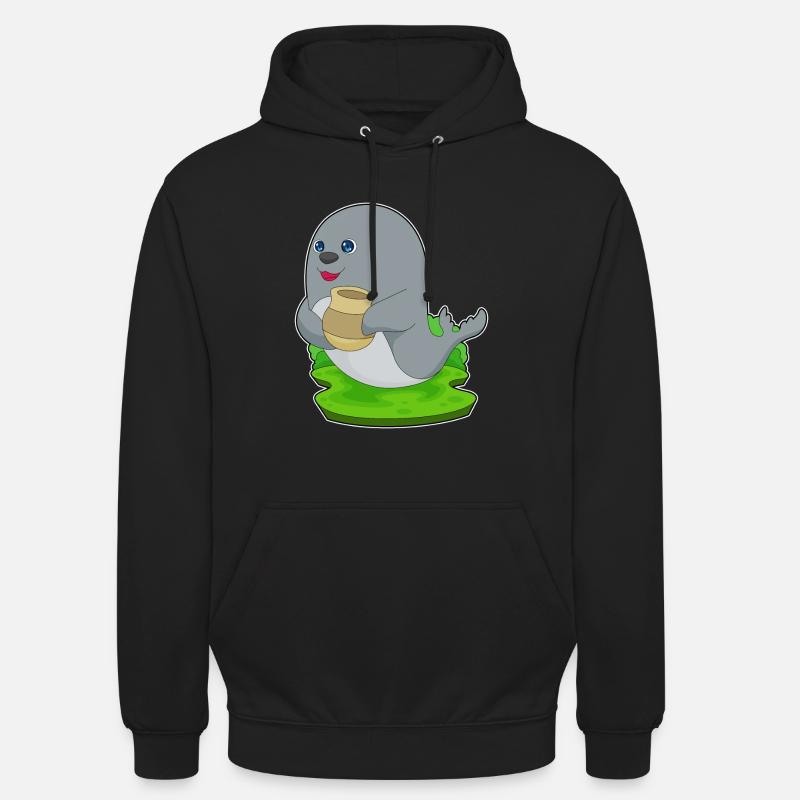 Vase de sceau - Sweat-shirt à capuche unisexe - noir
