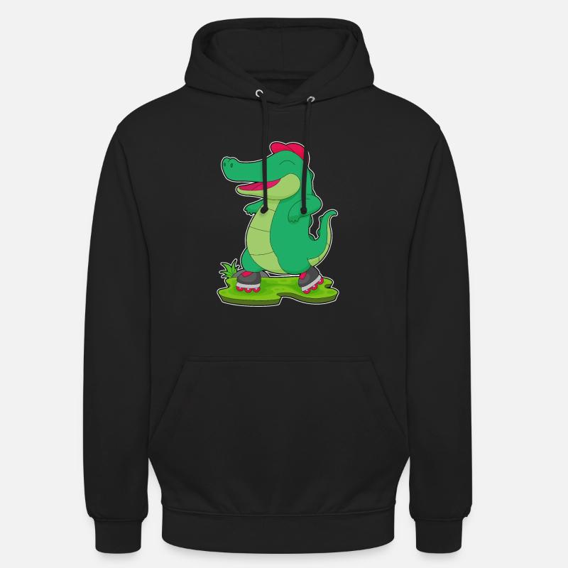 Krokodil Inline skating Rollschuhe - Unisex Hoodie - Schwarz