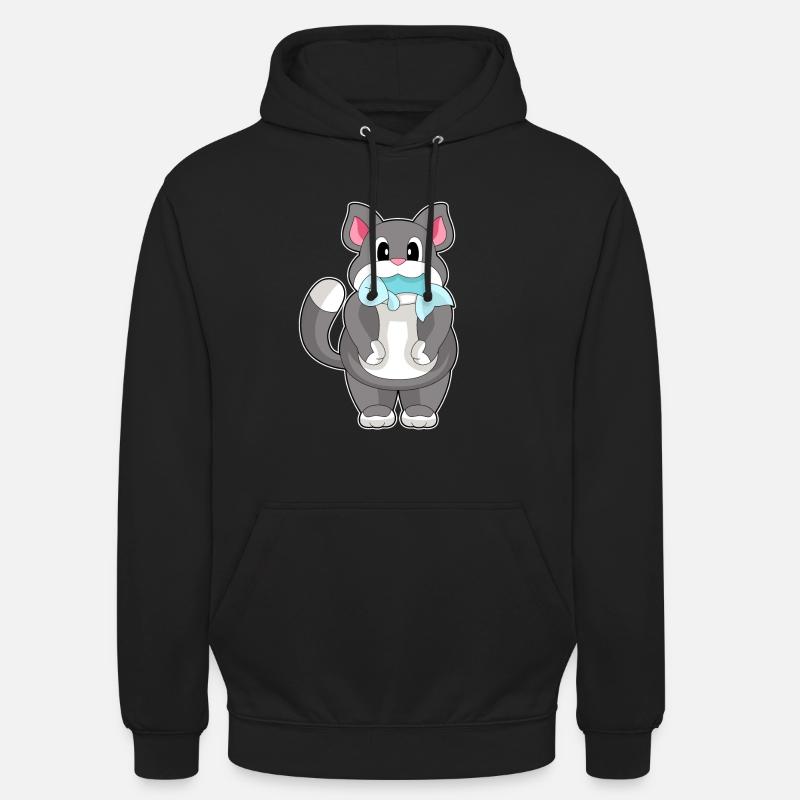 Poisson-chat - Sweat-shirt à capuche unisexe - noir