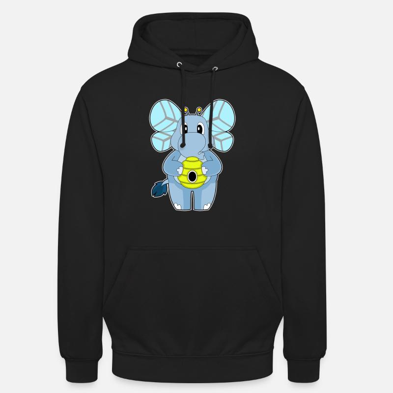 Elefant Biene - Unisex Hoodie - Schwarz