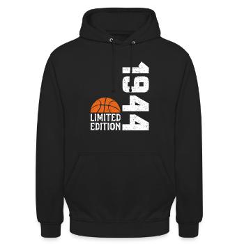 80th Anniversary 1944 Limited Edition Basketball - Unisex Hoodie - black - Front - Alina (178cm) & Michal (187cm)