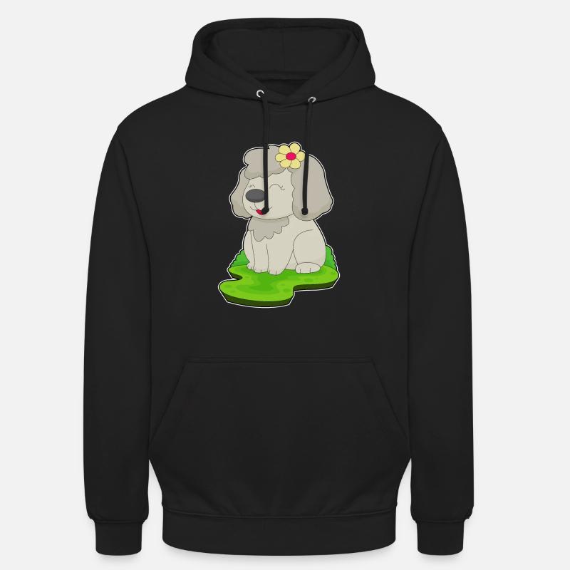 Fleur de chien - Sweat-shirt à capuche unisexe - noir
