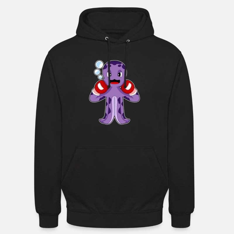 Krake Boxer Boxhandschuhe Boxen - Unisex Hoodie - Schwarz
