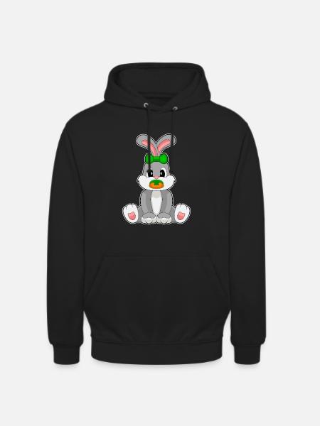 Bunny Baby Pacifier - Unisex Hoodie - black