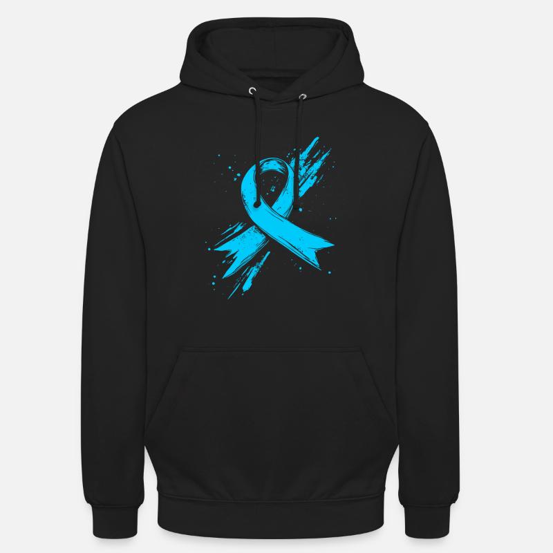 Prostata Krebs Bewusstein Schleife Hellblau - Unisex Hoodie - Schwarz